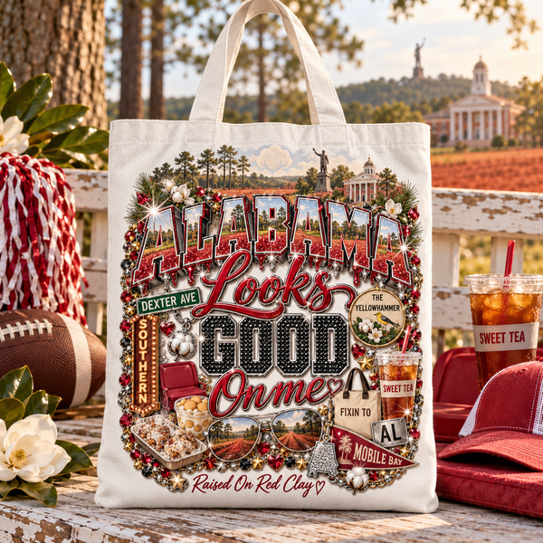 Alabama Looks Good On Me Tote Bag