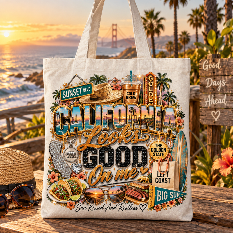 California Looks Good On Me Tote Bag