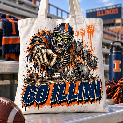 Illinois Undead Mascot Tote Bag