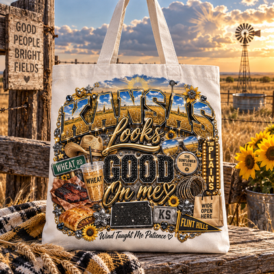 Kansas Looks Good On Me Tote Bag