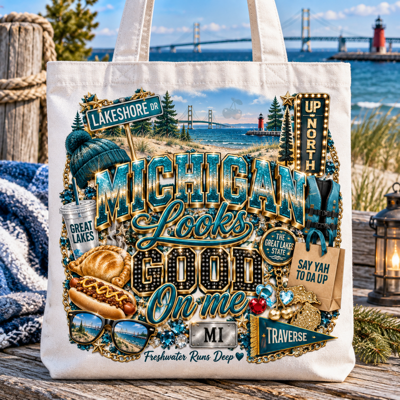 Michigan Looks Good On Me Tote Bag