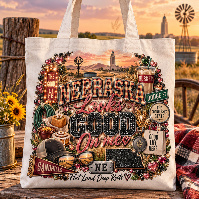 Nebraska Looks Good On Me Tote Bag