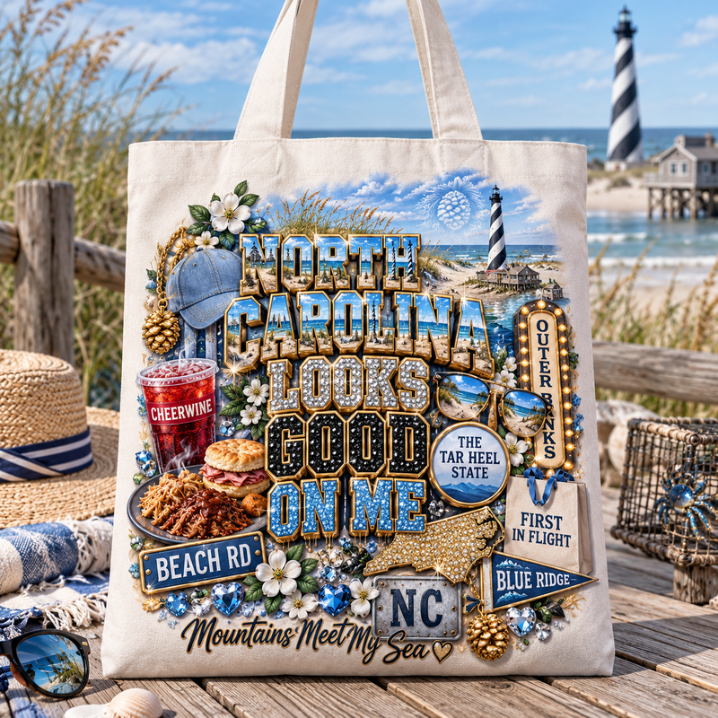 North Carolina Looks Good On Me Tote Bag