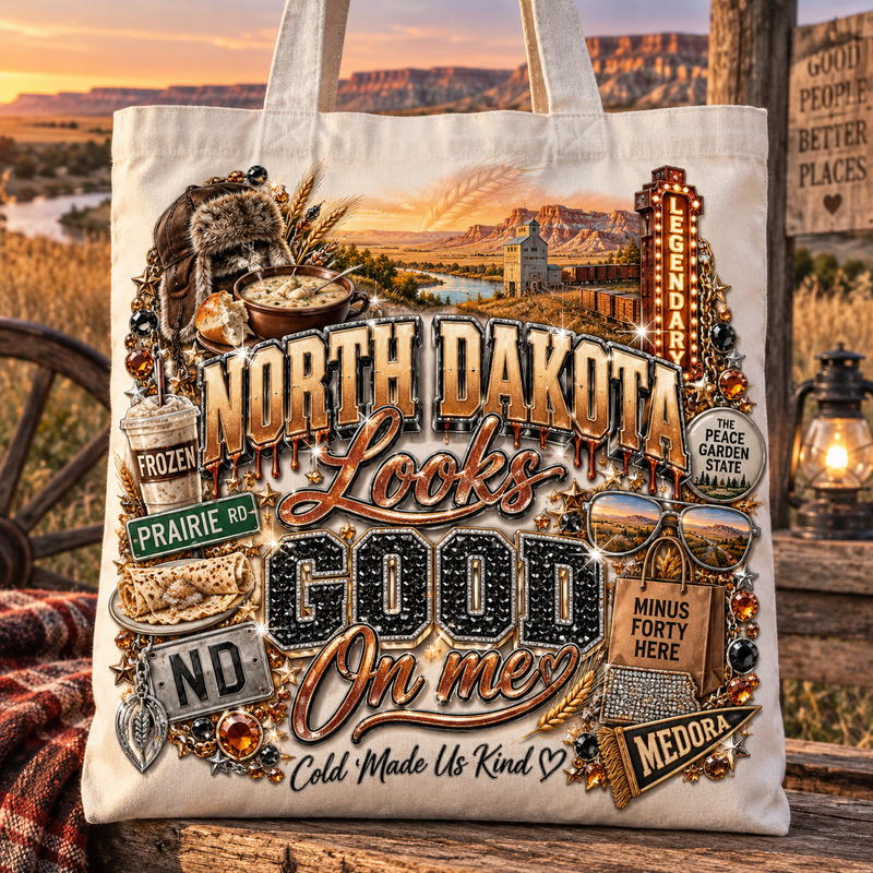 North Dakota Looks Good On Me Tote Bag