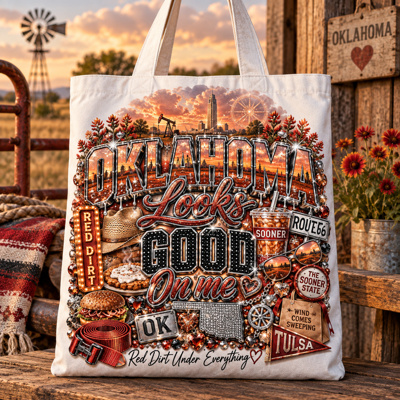 Oklahoma Looks Good On Me Tote Bag