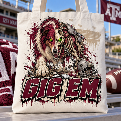 Texas A&M Undead Mascot Tote Bag