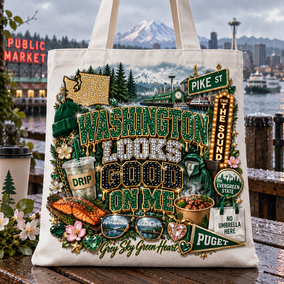 Washington Looks Good On Me Tote Bag