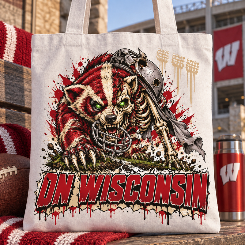 Wisconsin Undead Mascot Tote Bag